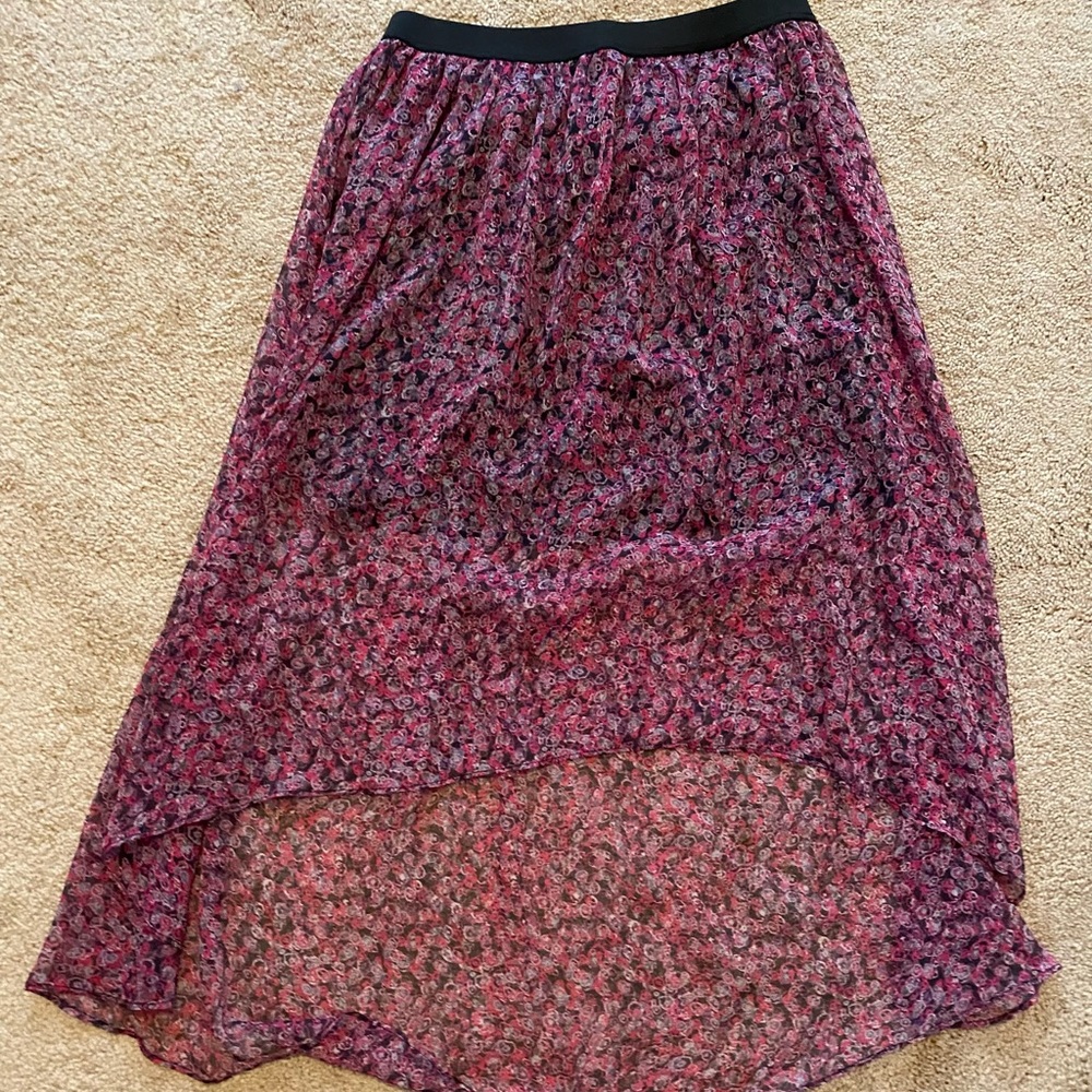 Floral High Low skirt
